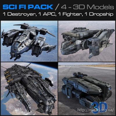 Turbosquid 3D Model: SCI FI Pack - 3D модели