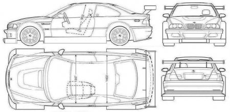 Рисуем BMW M3 (чертеж)