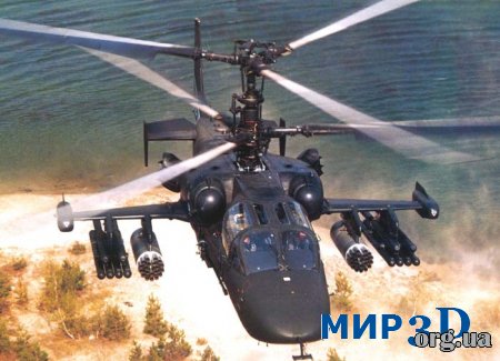 Чертеж многоцелевого ударного вертолета Ка-52 Аллигатор