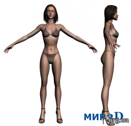 Модель девушки Alicia для 3D MAX
