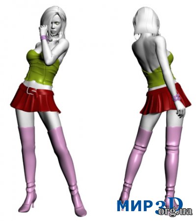 Модель девушки 1 для 3D MAX