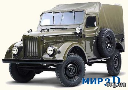Чертеж советского джипа ГАЗ 69 для 3D MAX
