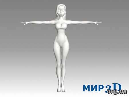 Модель девушки 3 (girllowpoly) для 3D MAX