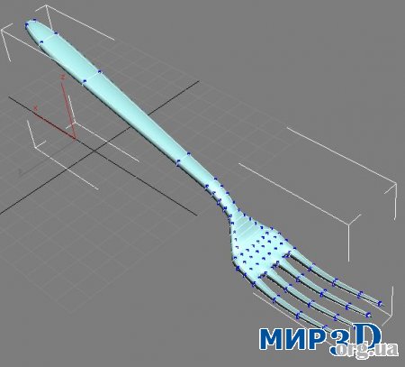 Моделирование столовой вилки в 3D MAX