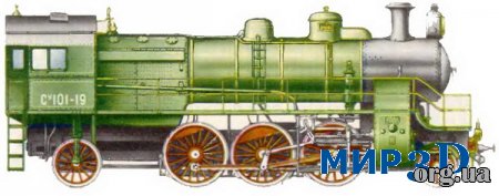 Чертеж первого советского локомотива серии СУ для 3D MAX