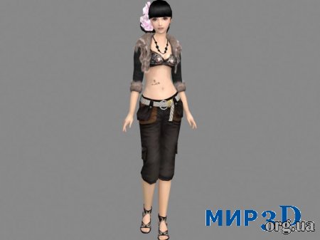 Модель азиатской девушки для 3D MAX