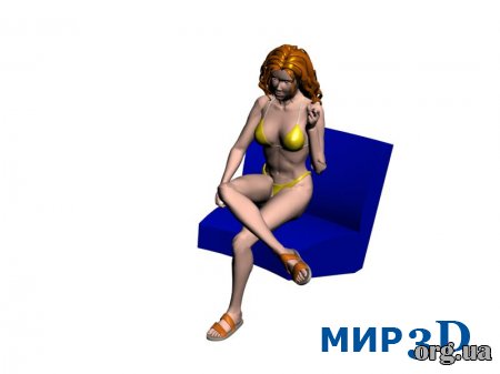 Модель девушки № 5 для 3 D MAX