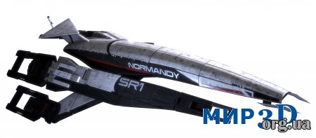 Чертеж космического корабля "Normandy" для 3D MAX