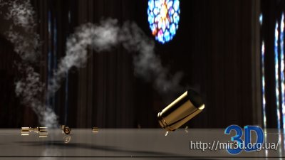 Создание анимации падающих гильз. Часть 4. Создание дыма при помощи плагина AfterBurn