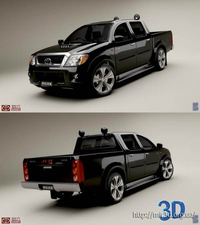 Модель для 3D max авто Toyota Hilux