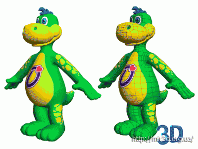 Динозавр "Дино" модель 3Ds Max
