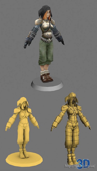3D модель девушки пирата для 3D MAX