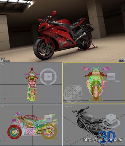 3D модель мотоцикла Ducati