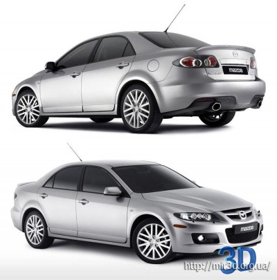 3D Max модель авто Mazda 6 MPS