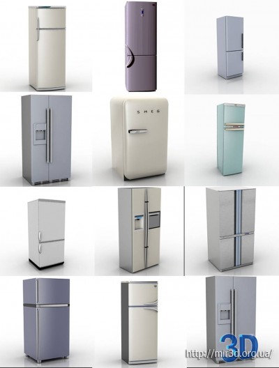 3D Модели Бытовых холодильников.Для дома и квартир.