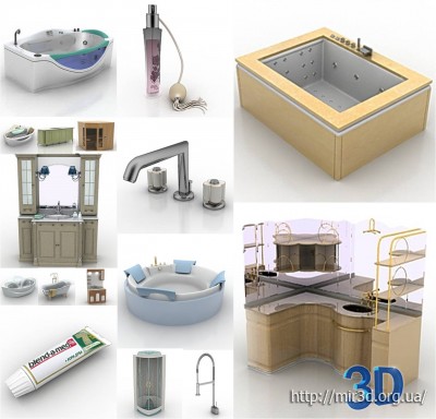 3D Модели Сантехники + ванна Hoesch