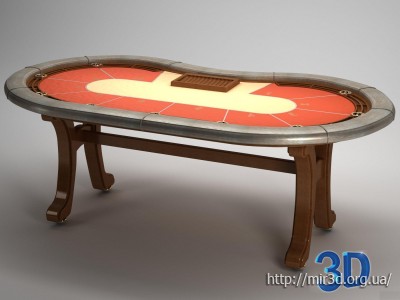 3D Модель. Стол для игры в покер