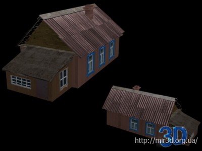 3D модель деревянного дома